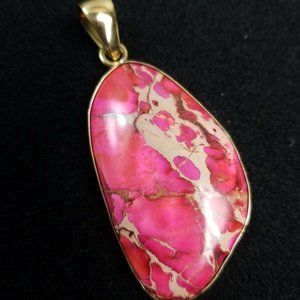 Charles Albert Hot Pink Jasper pendant Alchemia